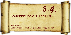 Bauernhuber Gizella névjegykártya