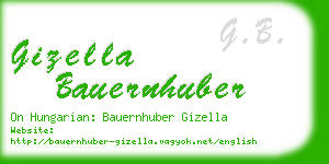 gizella bauernhuber business card